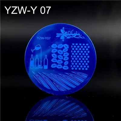 YZW-Y серии ногтей штамп штамповки пластины 20 стилей, из нержавеющей стали шаблоны для ногтей изображения пластины инструмент Аксессуары - Цвет: Y07