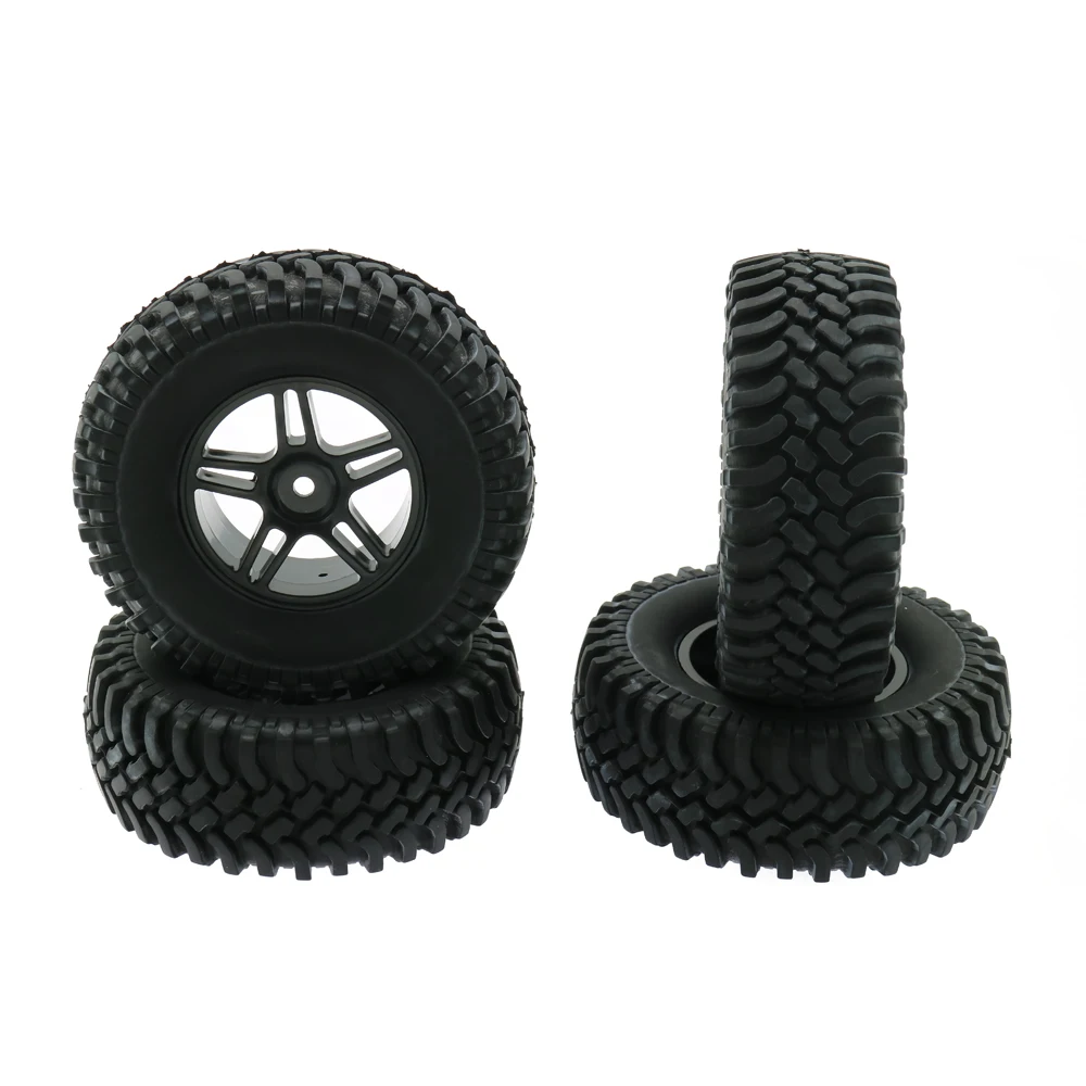 RCAWD 4PCS/Set Wheel Rim Tire/Tire Set five pointed star 1/10 Crawler