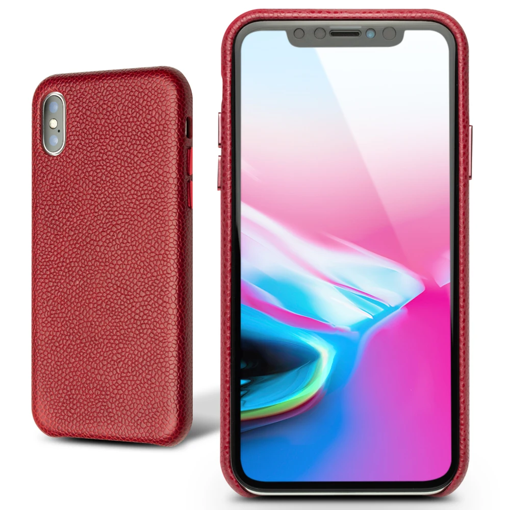QIALINO модный ультра тонкий чехол для iPhone X/XS Роскошный натуральная кожа сумка телефон рукав Накладка для iPhone XS Max 6,5 Дюймов