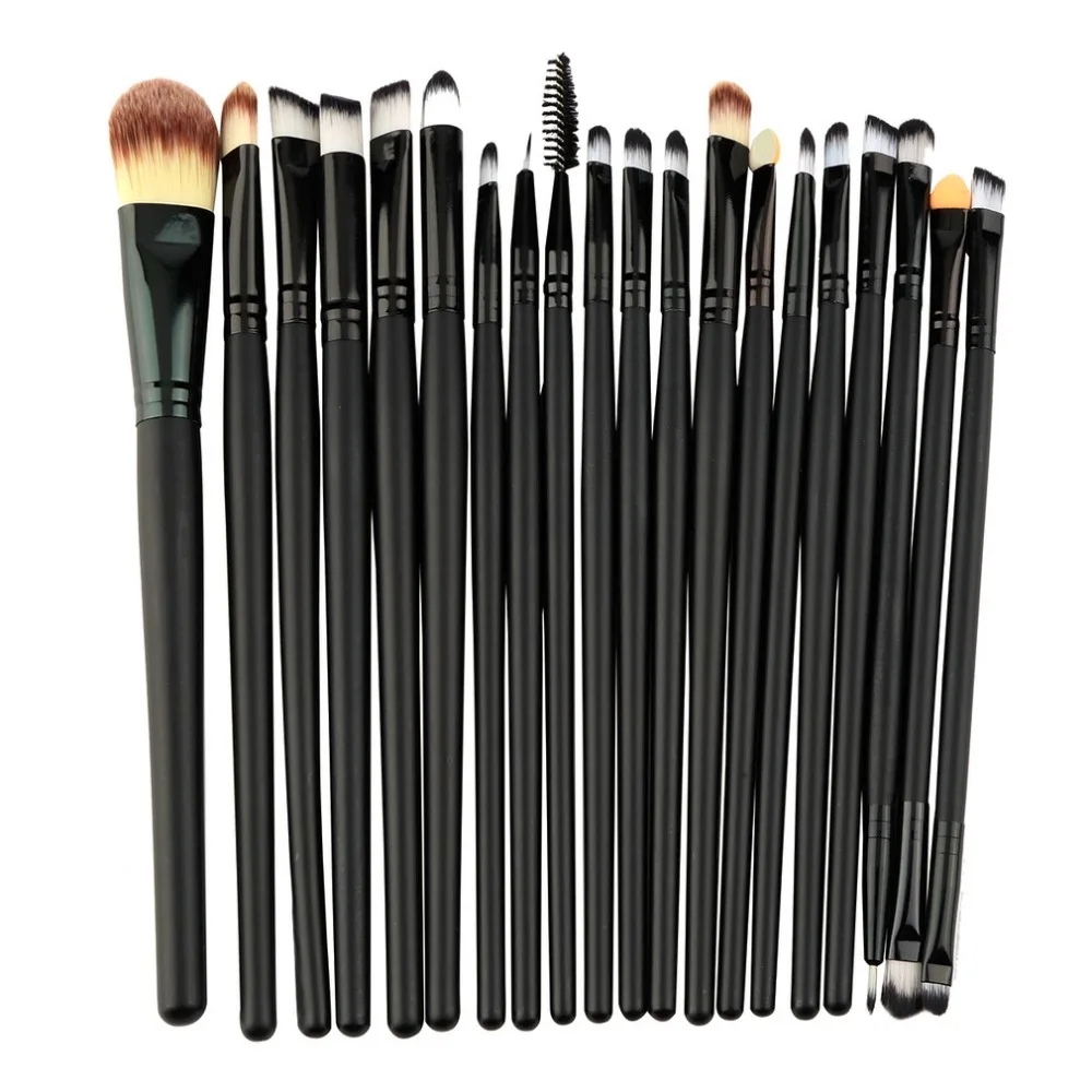 

20Pcs Professional Eyes Makeup Brush Set Eye Shadow Eyebrow Eyeliner Cosmetics Brushes Full Eye Liner Lashes Lip Comb Brush Tool