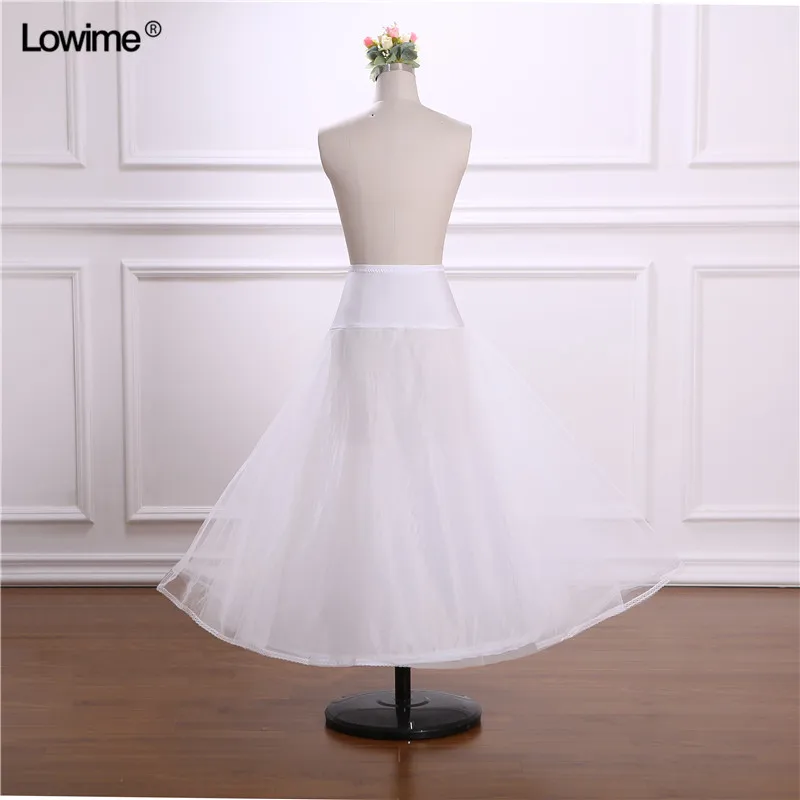 2018 High Quality A-line Long Tulle Petticoats for Wedding Dress Crinoline Petticoat Underskirt White Skirt Rockabilly (2)