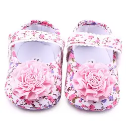 2017 детская одежда для малышей Обувь для девочек обувь для детей Обувь для малышей цветочный обувь для вечеринок мягкая Обувь для прогулок
