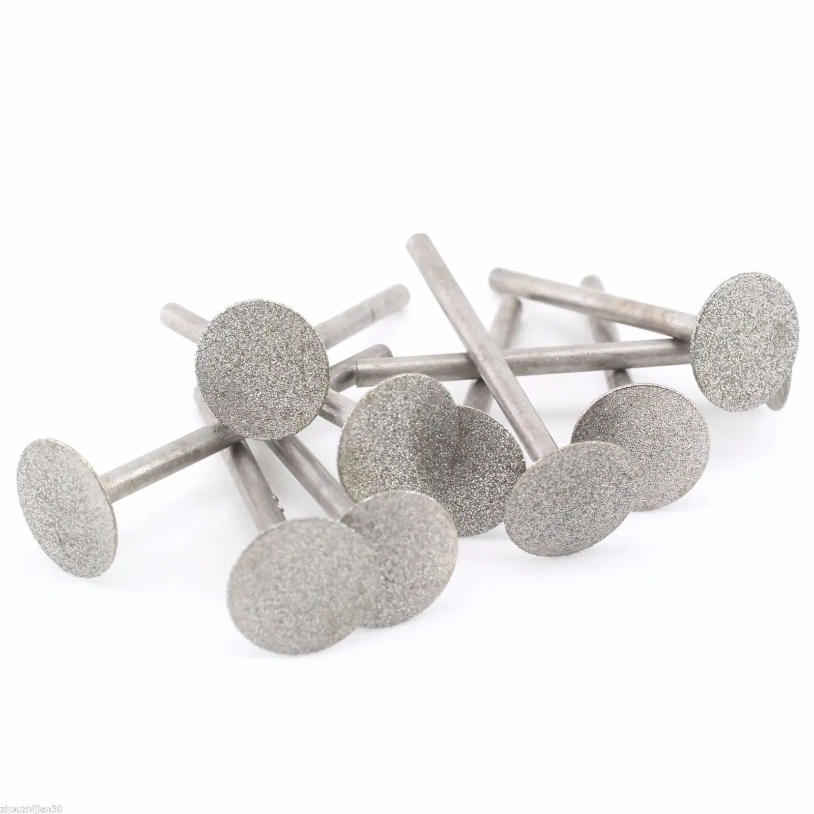 10Pcs 14mm 9/16" Thin T Head Diamond Mounted Point Grinding Solid Bit Lapidary ILOVETOOL