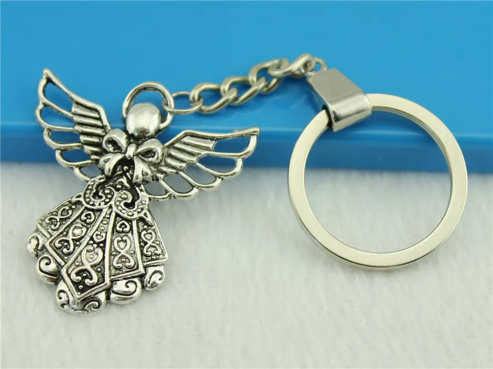 

WYSIWYG 42x39mm Angel KeyChain, New Fashion Handmade Metal Keychain Party Gift Dropship Jewellery