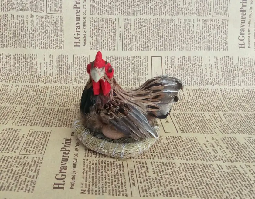 

Simulation of chicken feather crafts specimens of poultry feathers furnishing articles home hen photography props static model
