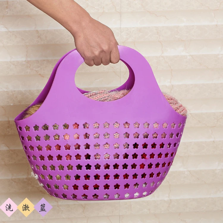 

1pcs Buy Plastic hand basket, Bath Basket, storage baskets, shopping basket, free shipping