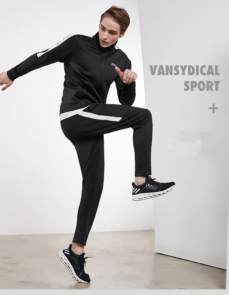 Vansydical спортивные мужские брюки для бега, дышащие тренировочные штаны, Осень-зима, для занятий фитнесом, для бега, длинные брюки