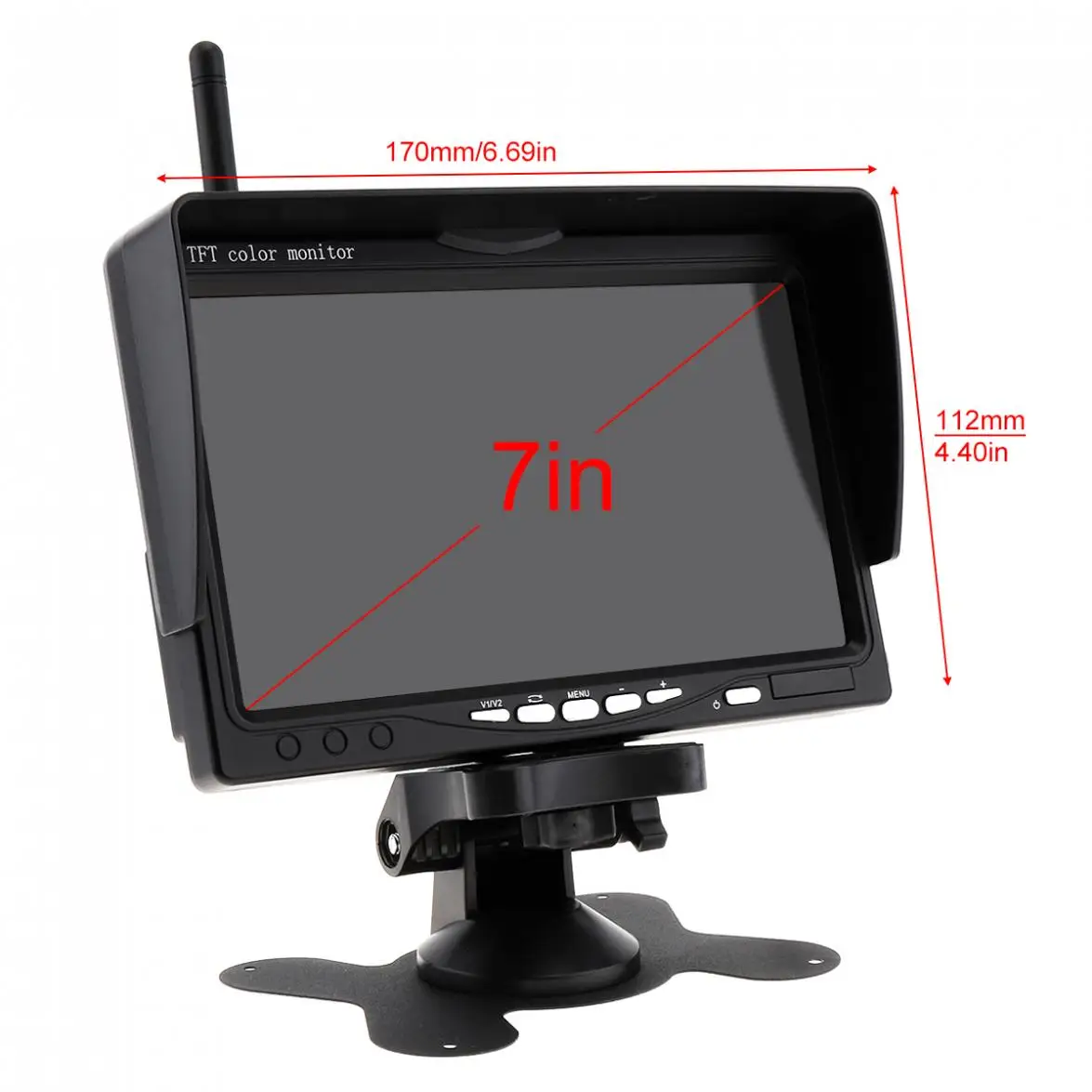 7 дюймов 6 Вт TFT ЖК-монитор автомобиля беспроводная версия HD дисплей камера помощь обратного хода камера система упаковки с 18IR светодиодный камера