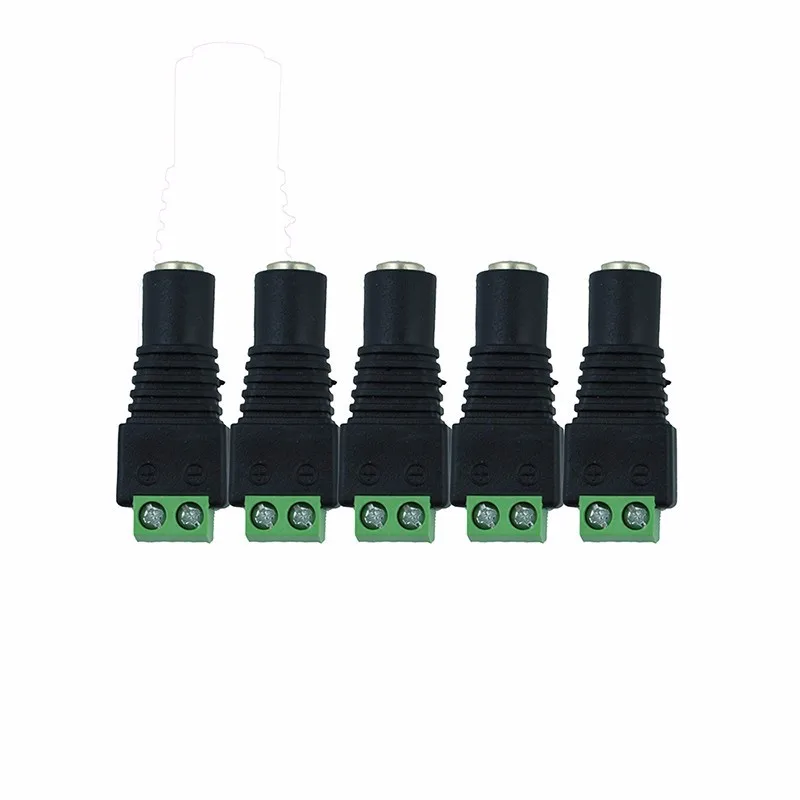 2.1 x 5.5mm DC Power Female Plug Adapter Connector Plug for 5050 3528 LED Strip Light CCTV DVR (4)