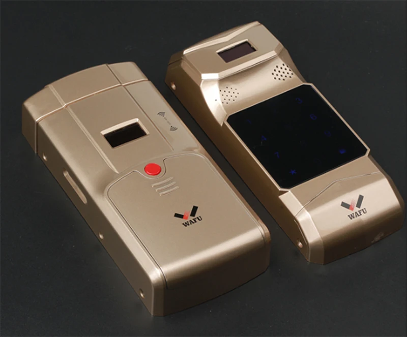 WAFU New Arrival Keyless Entry Electronic Remote Indoor Touched Fingerprint Smart Door Lock Wireless 433mHZ Invisible Intelligen