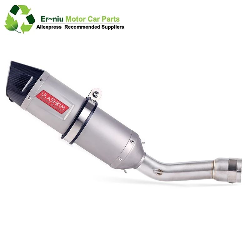 

Motorcycle Muffler Exhaust Full System Connect Link Pipe Middle Pipe Slip On For YAMAHA FZ1 FZ1N FZ1000 2005-2016