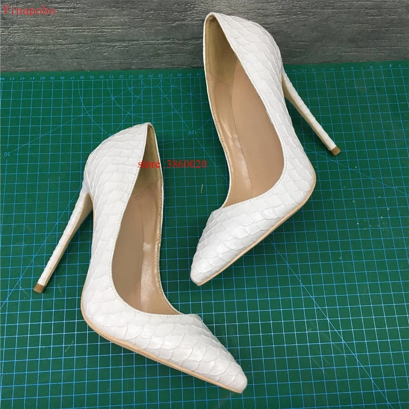 Keshangjia-brand-fashion-new-pointed-white-high-heeled-exquisite-snake-pattern-shoes-12cm-high-heel-ladies