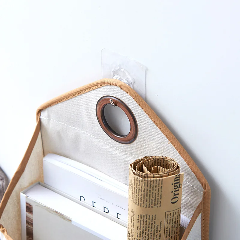 Wall  hanging bag cotton art door INS dormitory collection artifacts headside magazine reading store bag