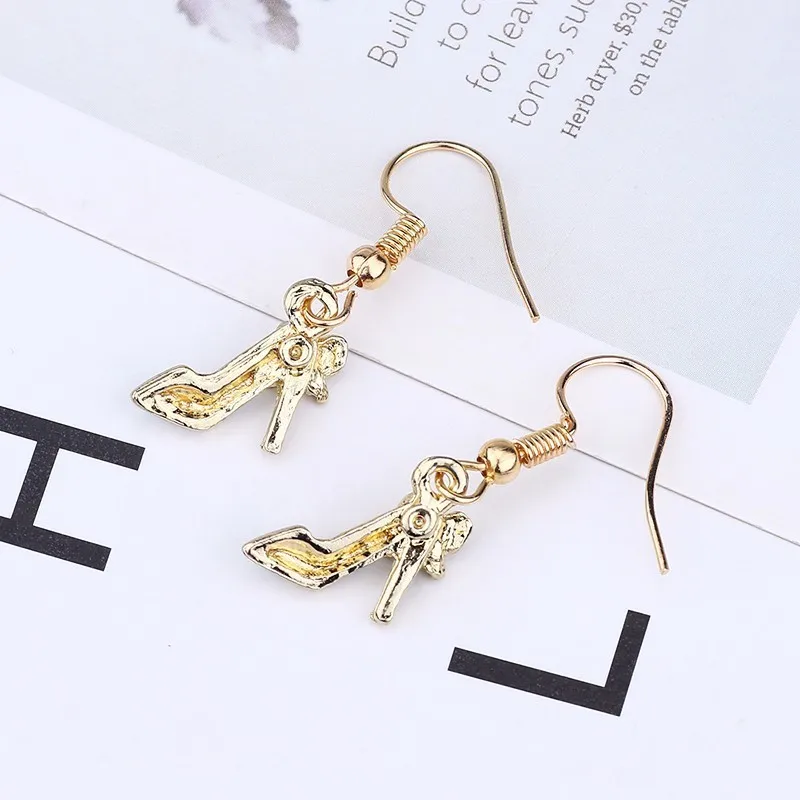 DIY Мультяшные Сережки для женщин Kawaii высокий каблук Earing парные красочные стразы