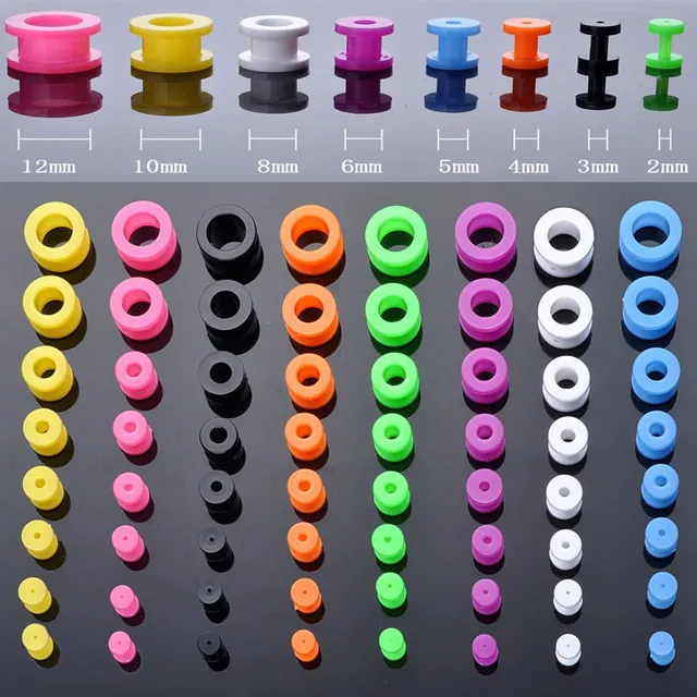 8 Pcs Ear Plugs High Quality Piercing Acrylic Body Jewlery Gauges 2 8 Pcs Ear Plugs High Quality Piercing Acrylic Body Jewlery Gauges 2 12mm Skin Tunnel