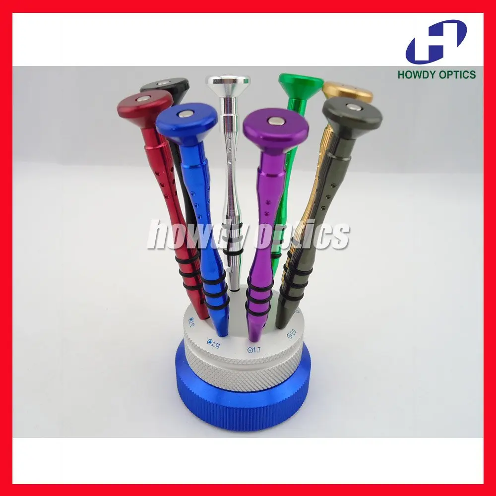 Free Shipping high quality colorful 8pcs screwdriver set glasses screw driver spectacle