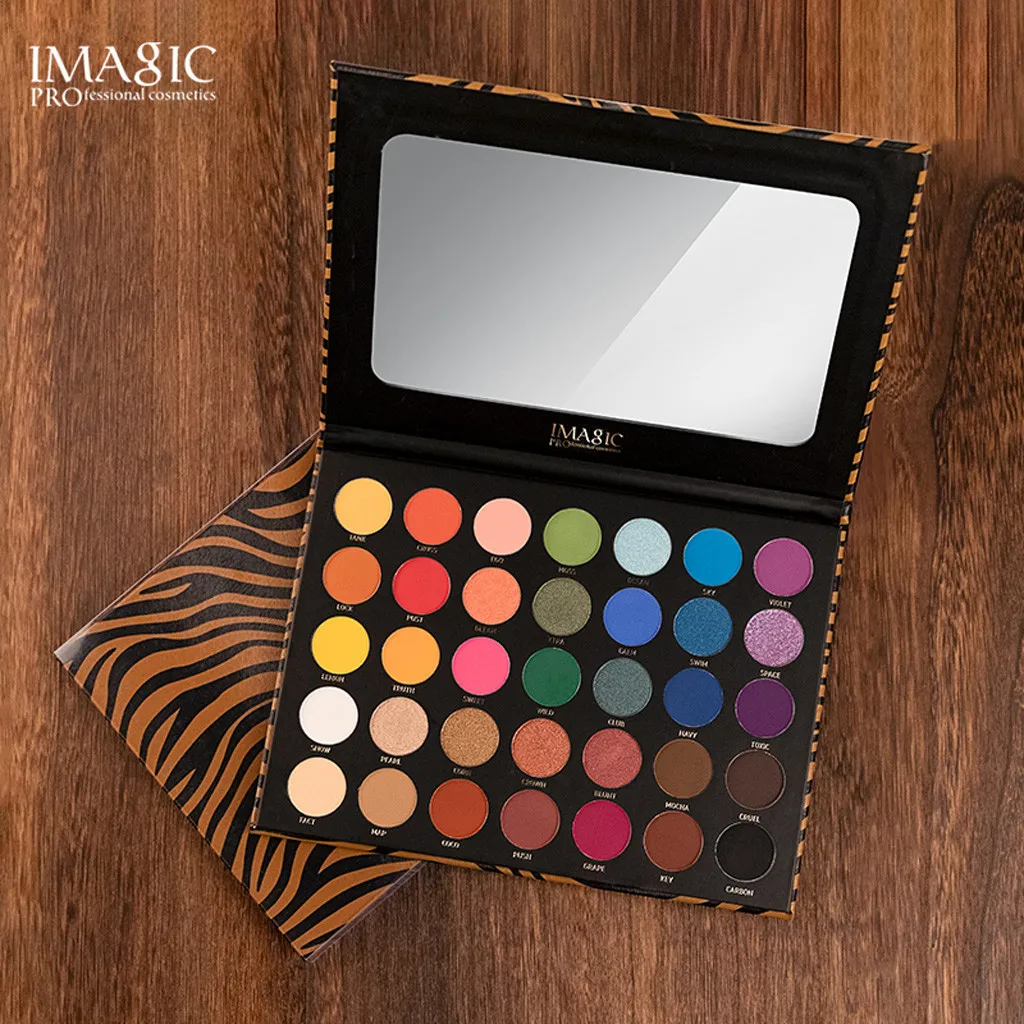 IMAGIC Eye Shadow Powder 35 Color Waterproof Plate Powder Matt Eyeshadow Cosmetic Makeup Tools Convenient Women July1