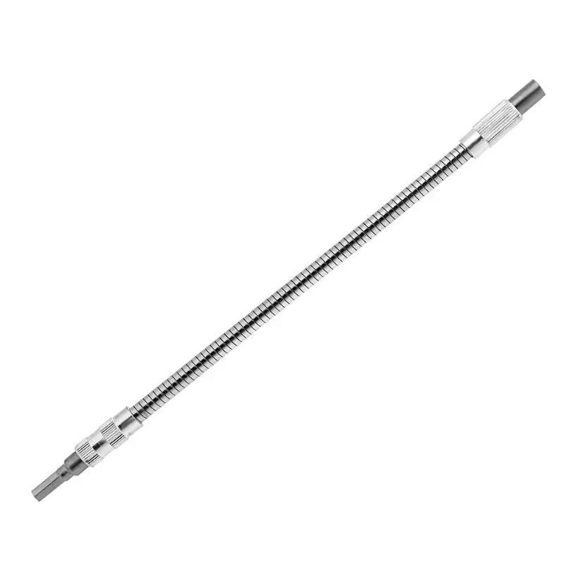 300mm Flexible Shaft Bits Extension Screwdriver Drill Bit Holder Wide Angle Socket Driver Adapter Hex Drill Bit Holder Connector - Цвет: Серебристый