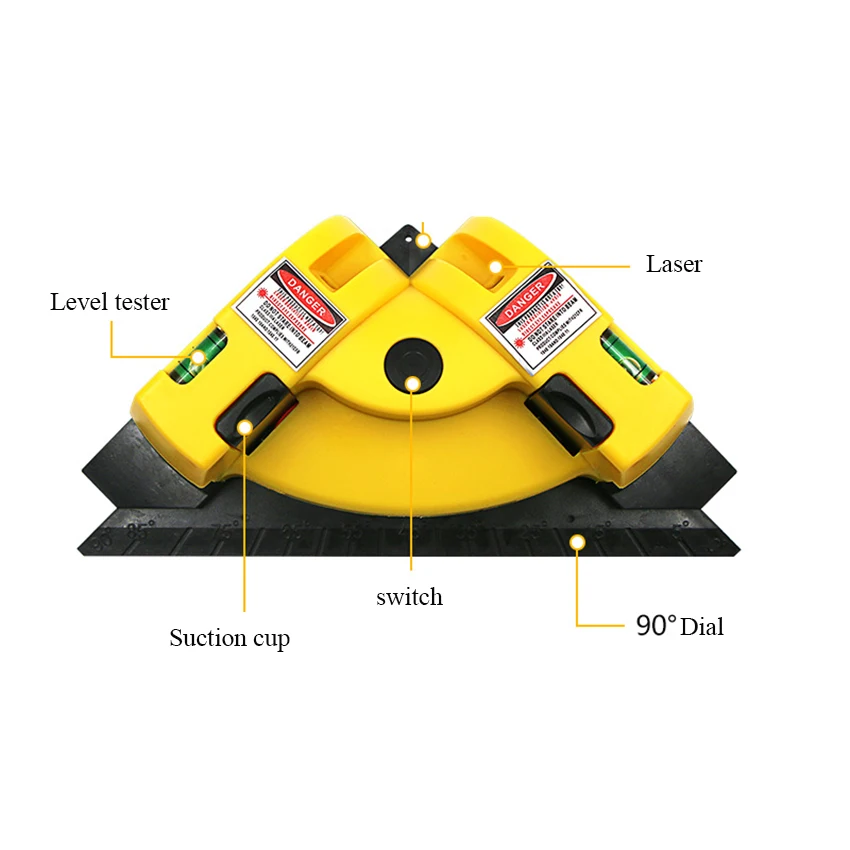 Горячая прямоугольный 90 градусов квадратный лазерный уровень высокого качества инструмент лазерный измерительный инструмент лазерный уровень