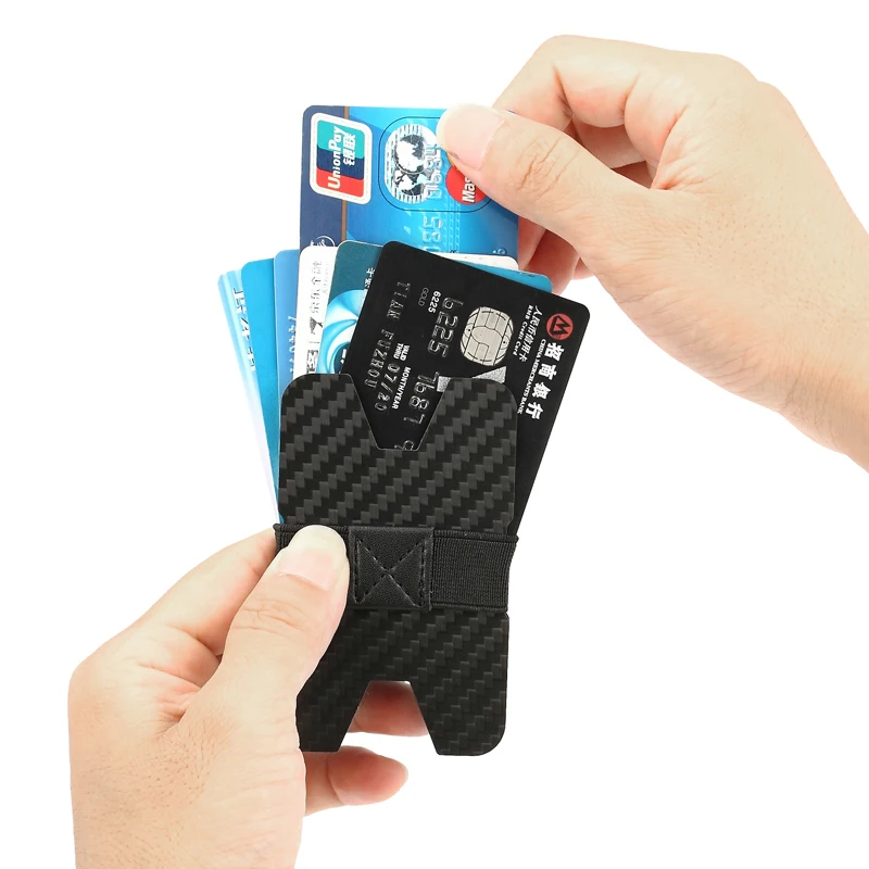 Карбоновое волокно кредитный держатель для карт протектор RFID ID s мужской зажим