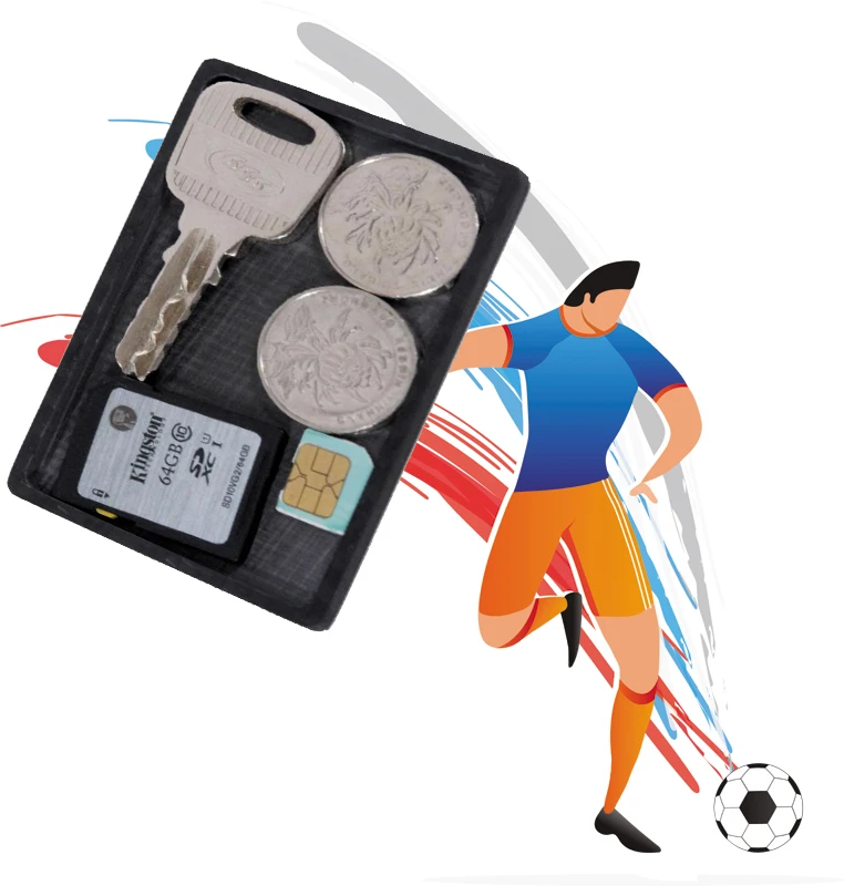 

A-03 Carbon Fiber key coin sim card pocket wallet cavity wallet