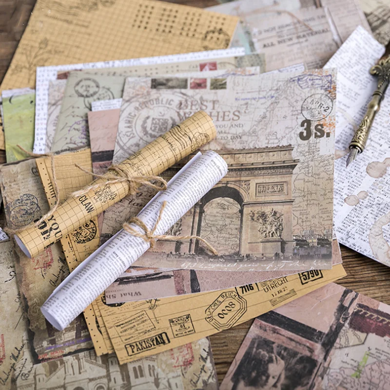 8 листов/партия декоративные наклейки газета|Канцелярские наклейки| |