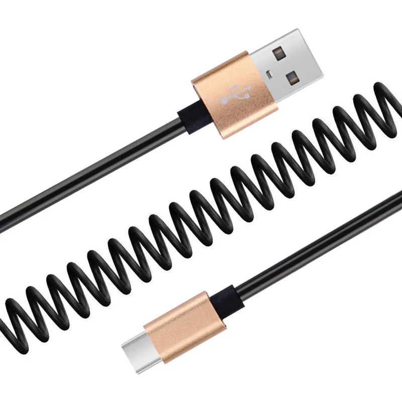 

USB C Flexible Elastic Stretch Data Sync Charging Spring Type C Cable For Xiaomi Mi 8 9 SE Explorer 9T Pro CC9 CC9e Redmi Note 7