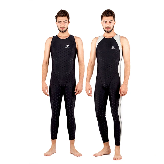HXBY Sharkskin Swimsuit Men Competitive Swimming Suit One Piece