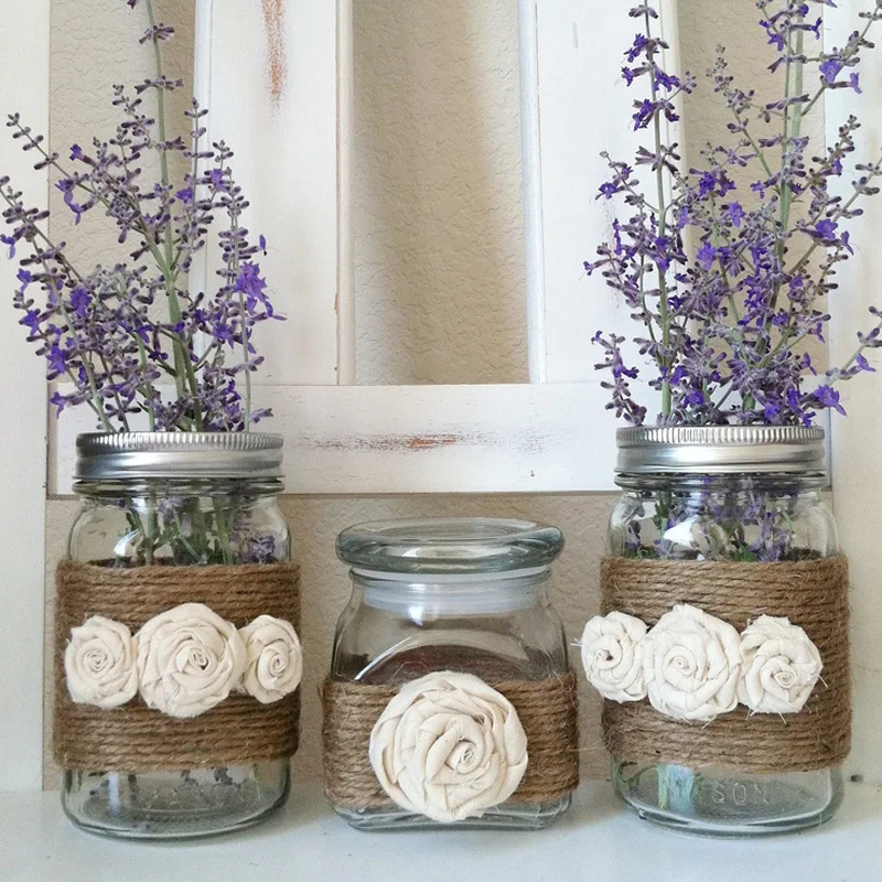 Fengrise Rustic Wedding Decoration Burlap Jute Twine Natural Sisal