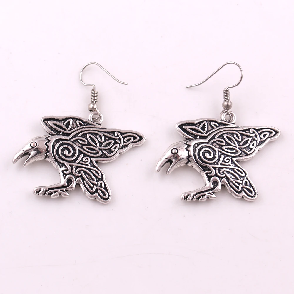 

Trends Crow Black Bird Dangle Earrings Raven Jewelry