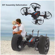 LiDiRC L18 RC Drone DIY Land & Sky 2 In 1 High Hold Mode Balance Car with 3D Flips RC Quadcopter Flying Car RTF