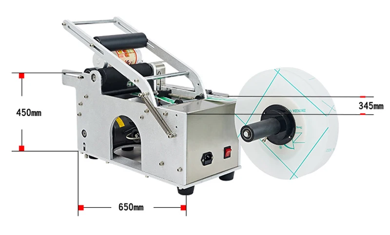 Полуавтоматическая круглая бутылка маркировка машина этикетировочная KC-50 sticky label машины