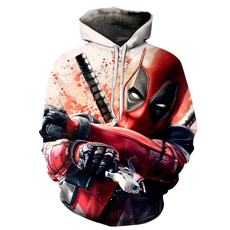  Deadpool 2 Print 3D Hoodies Men Women Avengers 3 Infinity War Sweatshirts Anime Fashion Tracksuits 