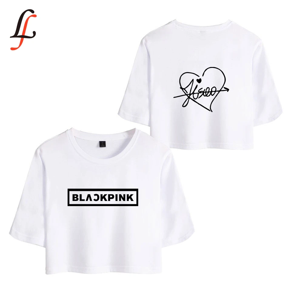 

Blackpink Harajuku T-shirt Summer Women's Sexy Navel short sleeve Cool Fashion New Style Hip Hop short sleeve Tees shirt