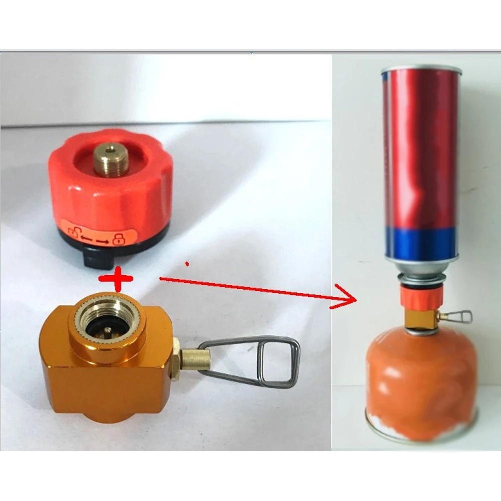 

Outdoor Camping Connector Stove Adapter Filling Furnace Useful Split Type Lightweight Cylinder Conversion Gas Tank Picnic Tool