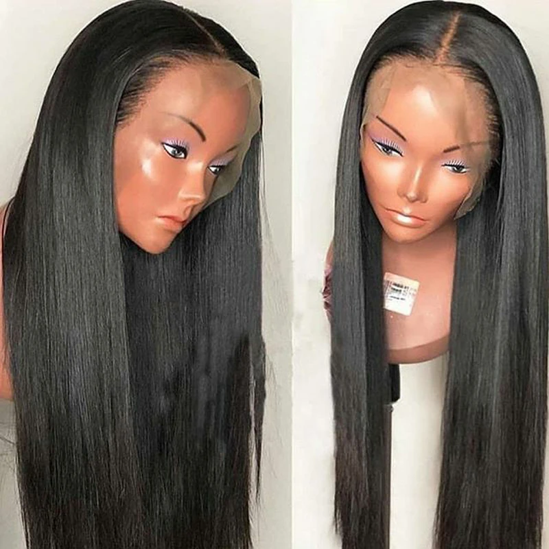 

Raw Indian Virgin Hair Straight Lace Wig Human Hair 13x6 Lace Front Wigs Pre Plucked 250% Density Lace Wig For Women