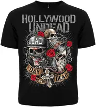 Men's T-shirt with Short Sleeves Music Band HOLLYWOOD UNDEAD Novelty Cool Tops Men Short Sleeve T Shirt 2018 Fashion making music in selznick s hollywood
