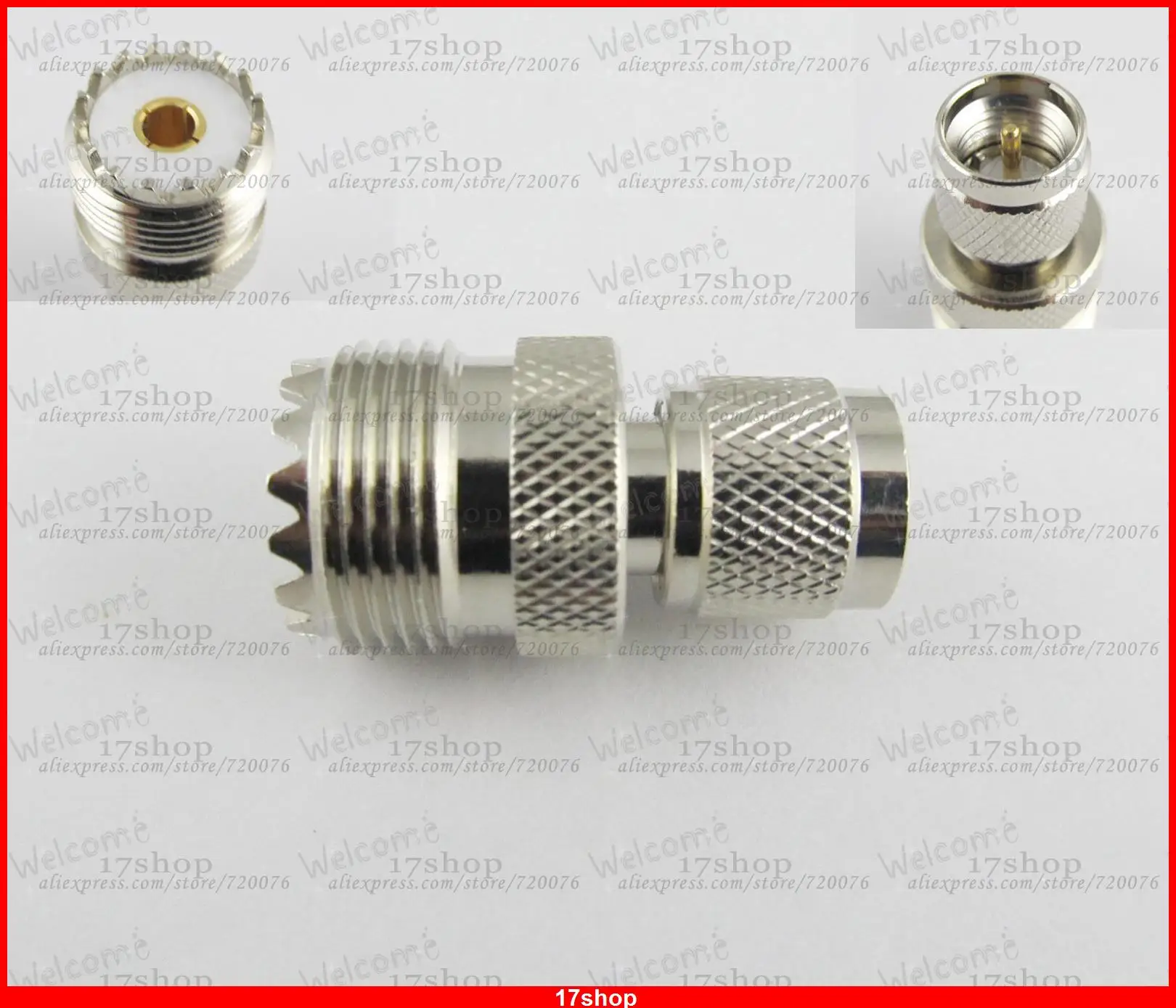 

20pcs x UHF Female Jack to Mini UHF Male Plug Straight RF Connector Adapter