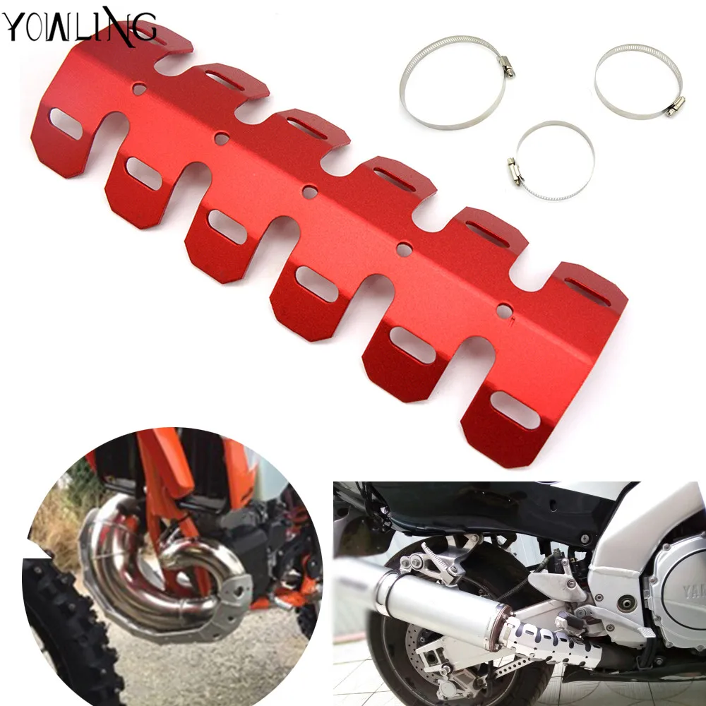 

Off-road Exhaust Pipe Guard Protector Heat Shield For HONDA CR CRF SL XR CRM 80 85 125 150 230 250 400 450 650 1000 R X AR M L