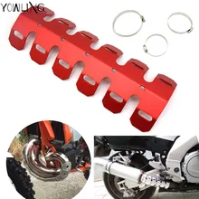 Off-road Exhaust Pipe Guard Protector Heat Shield For HONDA CR CRF SL XR CRM 80 85 125 150 230 250 400 450 650 1000 R X AR M L