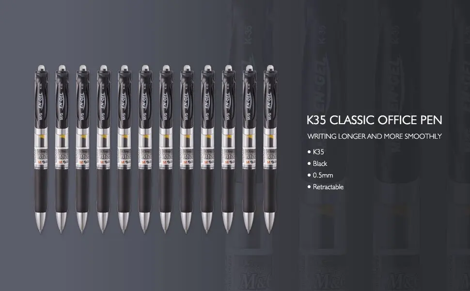 M& G K-35 0,5 мм Тип пуш-ап с чернилами стандартных цветов студенты офис специальная ручка 12 шт./кор