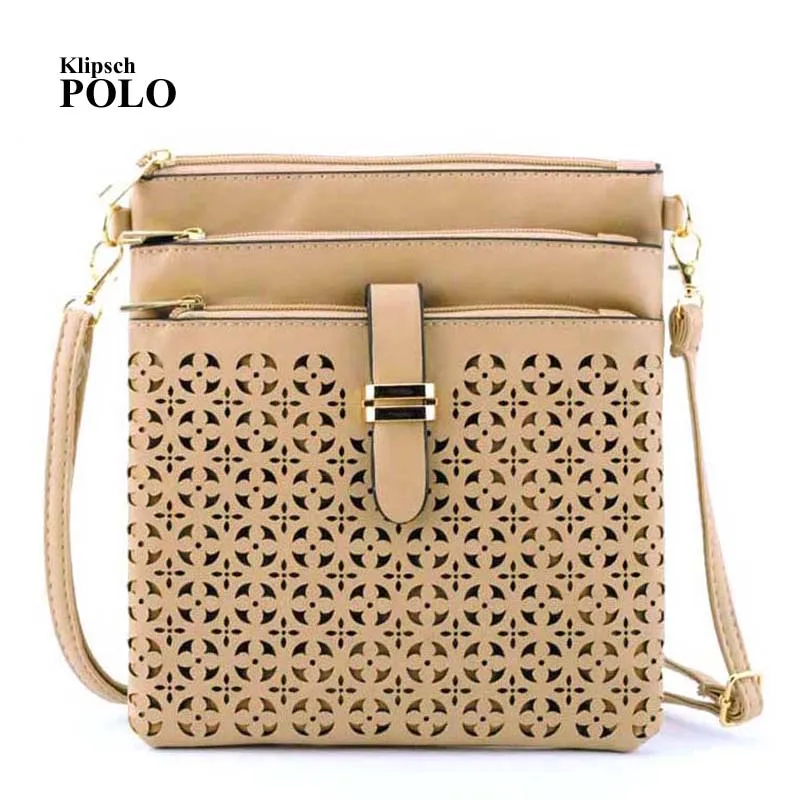 Women Messenger Bags Soft PU Leather Hollow Out Crossbody Bag For Women Clutches Bolsas Femininas Bolsa