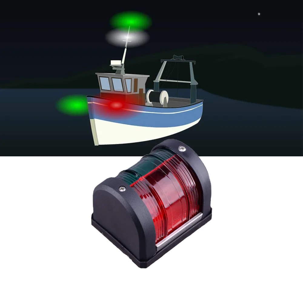 

Marine Boat Navigation Light 12 V LED Red & Green Sailing Signal Bow Navigation Lights 112.5 Degree fit Boat Navigation Warning
