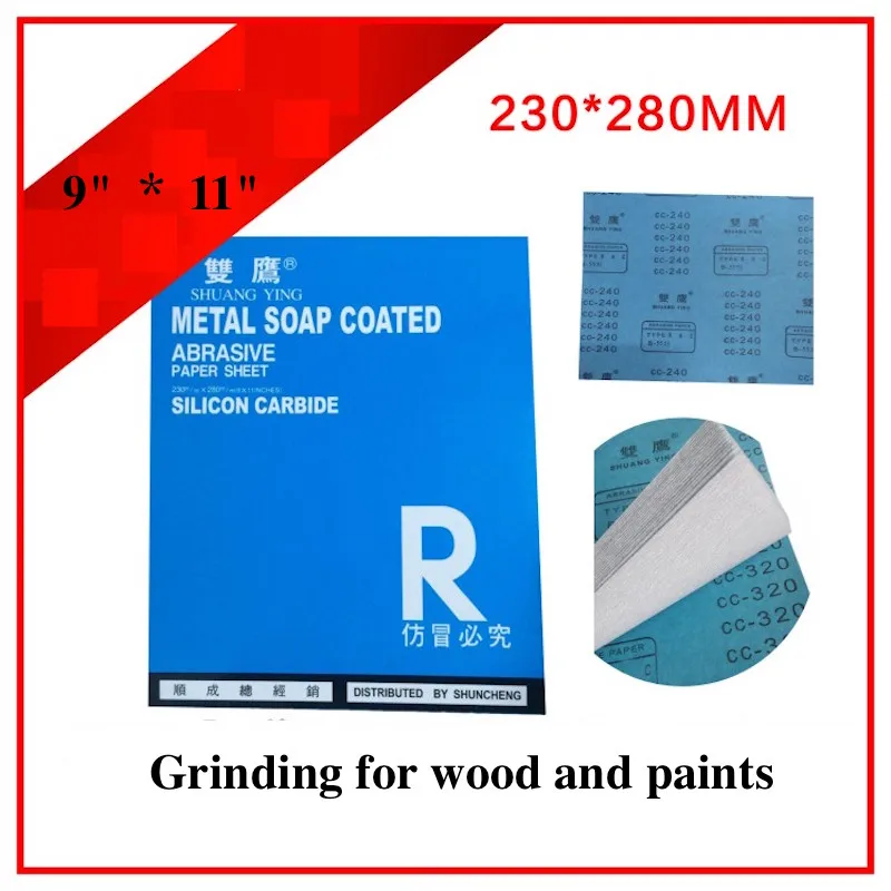 10x Abrasive Paper Sheet grits 240 Metal Soap Coated Silicon Carbide