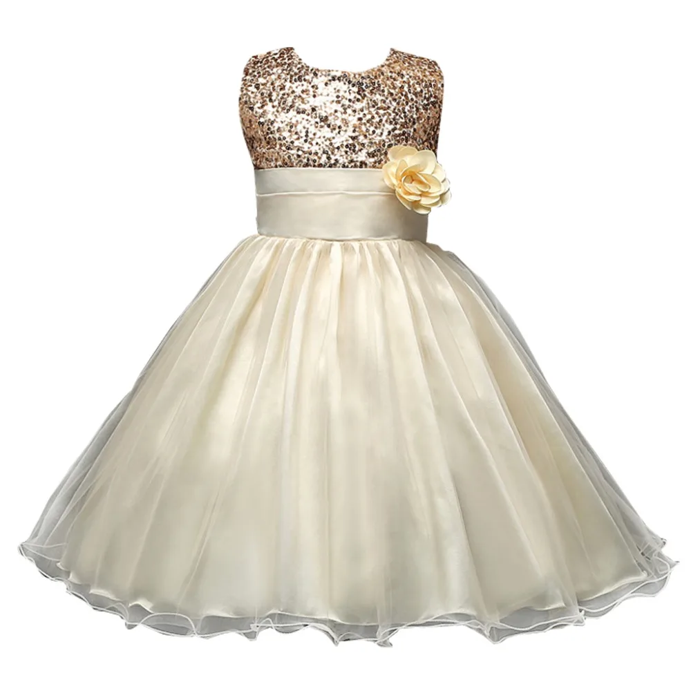 Детское платье-пачка принцессы для девочек, кружевное платье без рукавов с блестками, шифоновое платье с цветочным узором для свадебного причастия, нарядное платье, юбка для детей