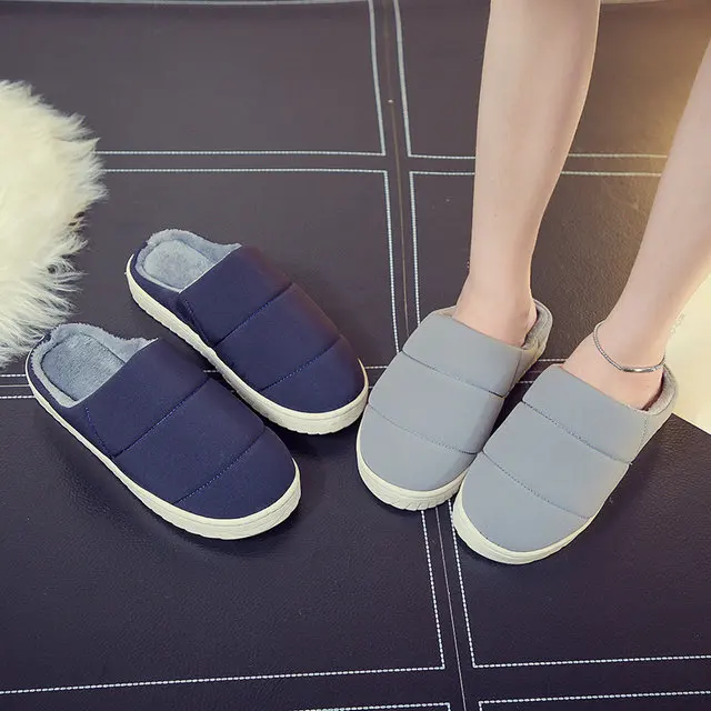 Winter New Arrival Simple Style Men And Women Durable Home Slippers Soft Cotton Comfortable Indoor Antiskid Bedroom Shoes (13)