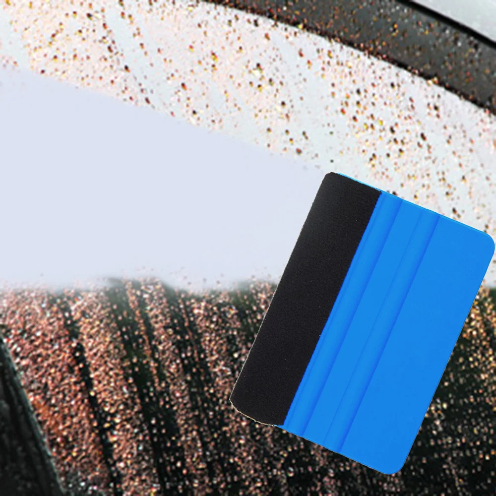 

Blue Felt Squeegee Vinyl Film Wrap Tool Fabric Scraper Tinting Tools Window Glass Wash Tools Auto Car Cleaning Tools Accessories