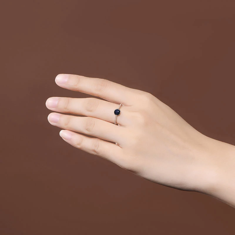 100-925-Sterling-Silver-Vintage-Solitaire-Round-Natural-Stone-Blue-Sand-Sun-Ring-for-Women-Fine (2)
