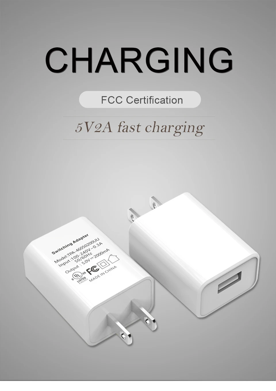 US Charger 5V2A Fast Charging Conversion plug One USB Wall Charger travel in USA Japan Thailand  Taiwan Canada Colombia Mexico (1)