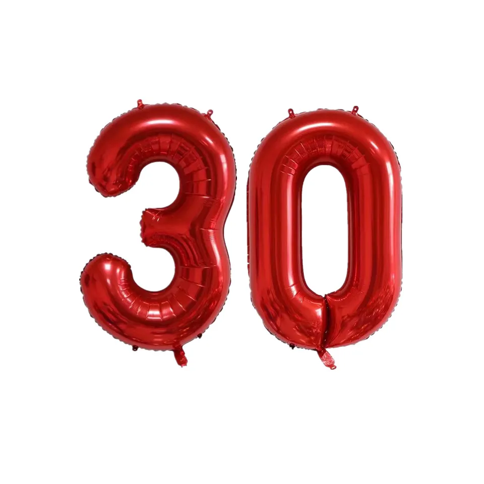 5 Градиент Цвет воздушный шар из фольги для вечеринок 30th 40th 50th 60th праздничных воздушных шаров "30 40 50 60 товары для дня рождения; Юбилей вечерние декорацией - Цвет: 5